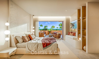 Apartamento en primera línea de playa con vistas panorámicas al mar en venta en la New Golden Mile, Marbella - Estepona 802516 