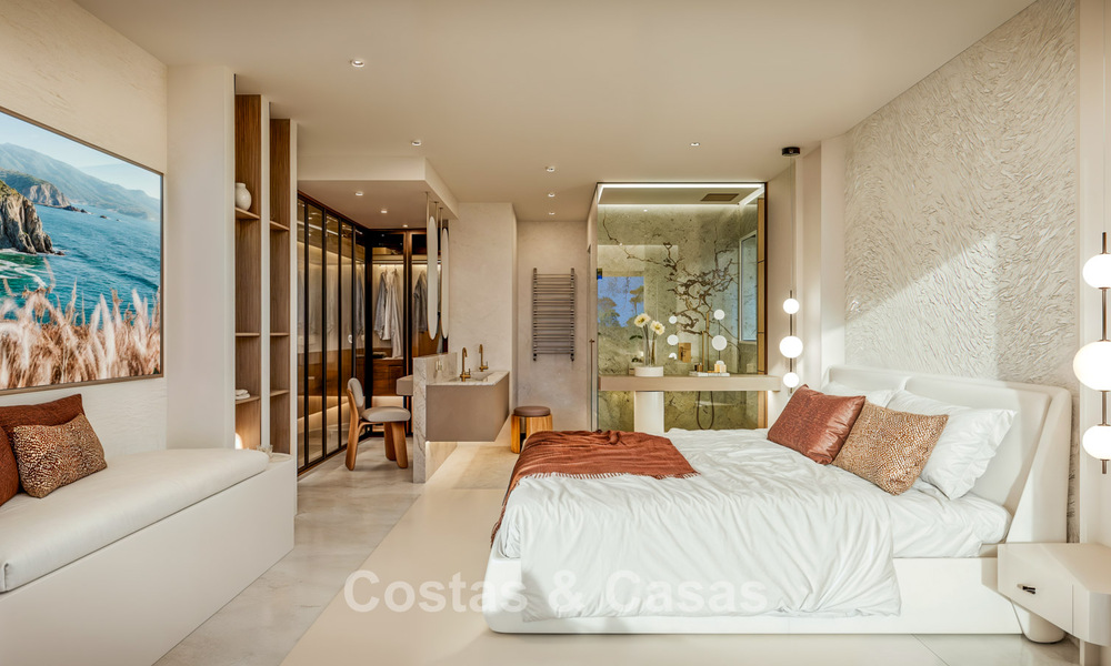 Apartamento en primera línea de playa con vistas panorámicas al mar en venta en la New Golden Mile, Marbella - Estepona 802517