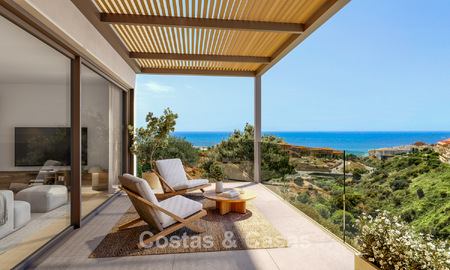 Villas adosadas innovadoras con vistas al mar en venta en una exclusiva zona residencial de Fuengirola, Costa del Sol 802628