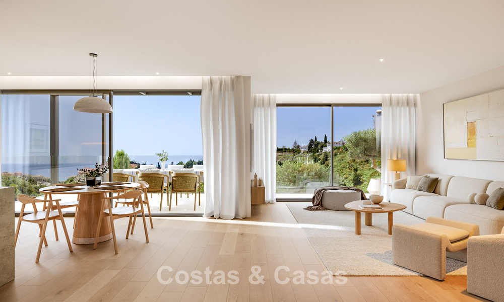 Villas adosadas innovadoras con vistas al mar en venta en una exclusiva zona residencial de Fuengirola, Costa del Sol 802630