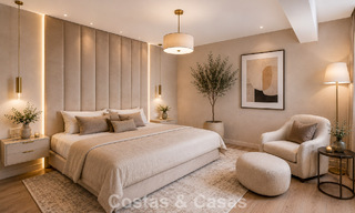 Villa pareada con gran potencial en venta, primera línea de golf en Nueva Andalucía, Marbella 802868 