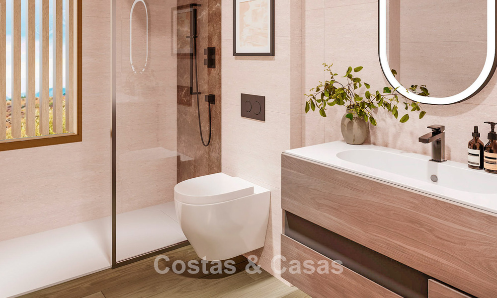 Modernos apartamentos de obra nueva con vistas panorámicas al mar en venta en La Cala de Mijas, Mijas Costa 802955