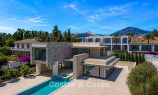 Nueva, exclusiva villa moderna lista para entrar a vivir en venta en una zona de playa cerca de San Pedro, Marbella 803589 