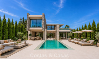 Nueva, exclusiva villa moderna lista para entrar a vivir en venta en una zona de playa cerca de San Pedro, Marbella 803593 