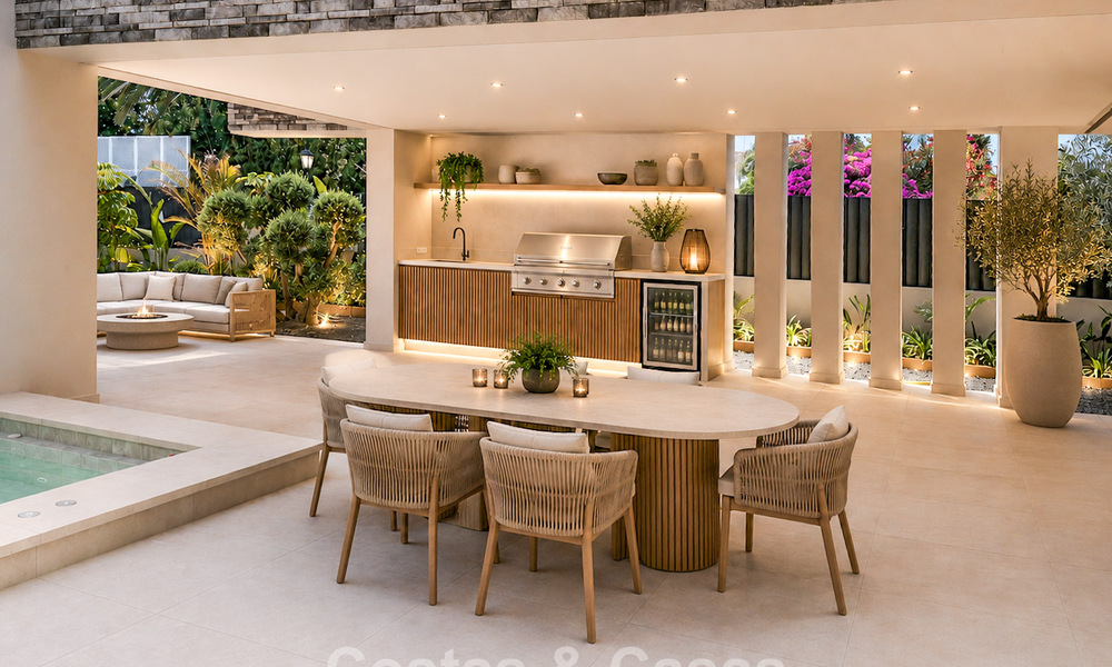 Nueva, exclusiva villa moderna lista para entrar a vivir en venta en una zona de playa cerca de San Pedro, Marbella 803594