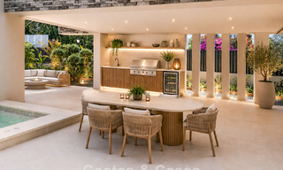 Nueva, exclusiva villa moderna lista para entrar a vivir en venta en una zona de playa cerca de San Pedro, Marbella 803594 