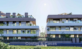Apartamentos de obra nueva de lujo contemporáneo en venta junto al campo de golf en Estepona 803603 