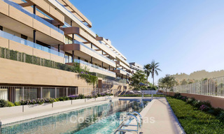 Apartamentos de obra nueva de lujo contemporáneo en venta junto al campo de golf en Estepona 803606 