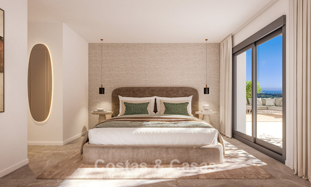 Apartamentos de obra nueva de lujo contemporáneo en venta junto al campo de golf en Estepona 803607