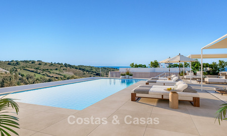 Apartamentos de obra nueva de lujo contemporáneo en venta junto al campo de golf en Estepona 803611