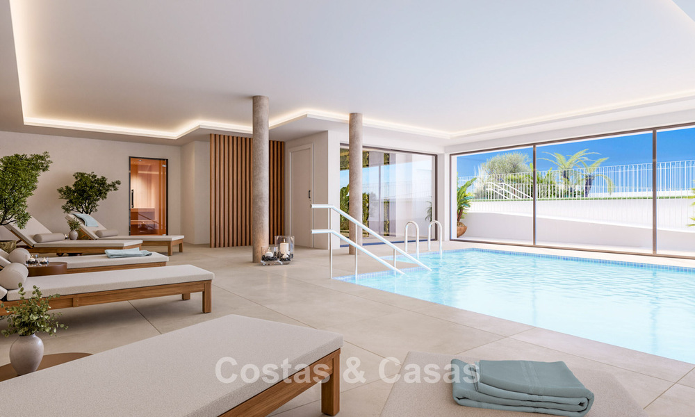 Apartamentos de obra nueva de lujo contemporáneo en venta junto al campo de golf en Estepona 803614