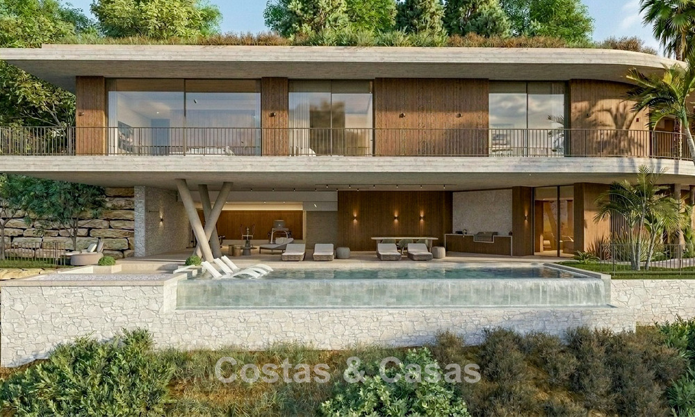 Villa de ensueño ultramoderna con espectaculares vistas al mar en venta en las colinas de Marbella - Benahavís 803917