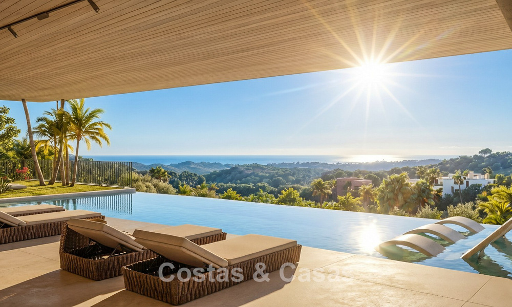 Villa de ensueño ultramoderna con espectaculares vistas al mar en venta en las colinas de Marbella - Benahavís 803931