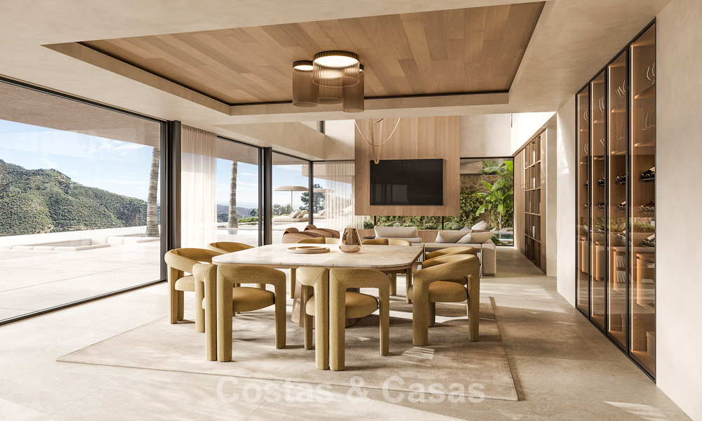 Sofisticada villa de diseño con vistas panorámicas al mar en venta en las colinas de Marbella - Benahavís 804101