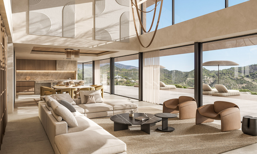 Sofisticada villa de diseño con vistas panorámicas al mar en venta en las colinas de Marbella - Benahavís 804102