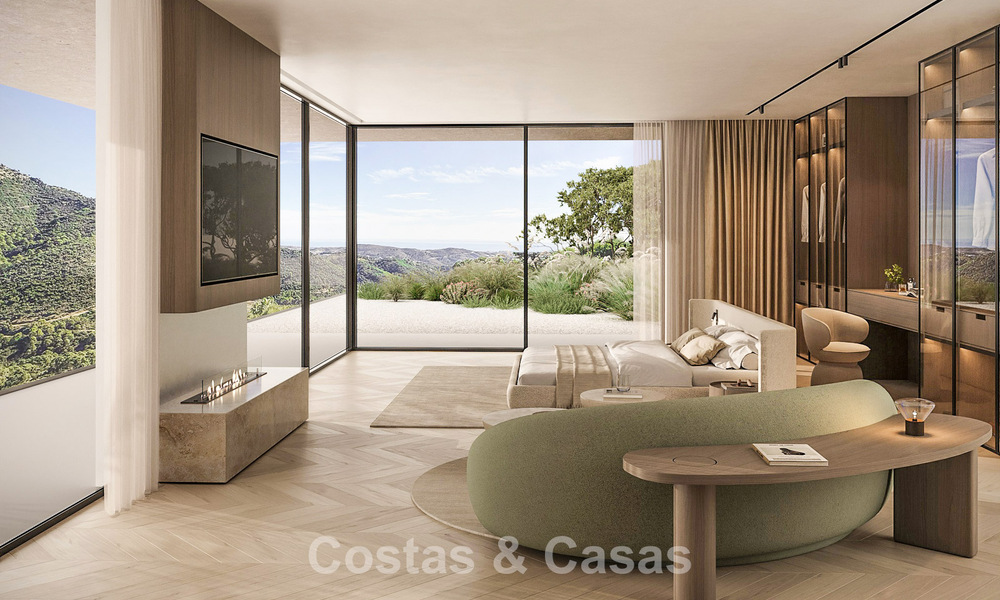 Sofisticada villa de diseño con vistas panorámicas al mar en venta en las colinas de Marbella - Benahavís 804103