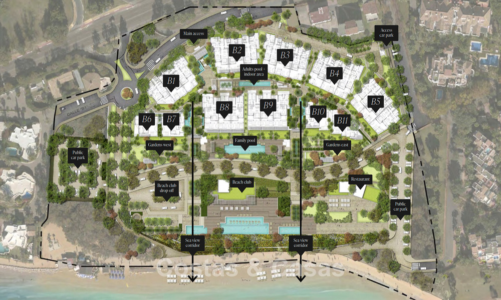 UNO Beach Residences: Residencias lujosas 1a línea de playa con vistas panorámicas en venta en la Milla de Oro de Marbella 804121