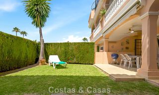 Apartamento en planta baja en venta a solo 50 metros de la playa en la New Golden Mile, entre Marbella y Estepona 804543 