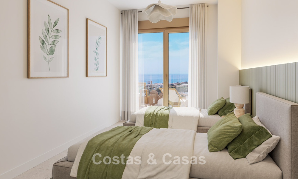 Apartamentos de lujo de nueva construcción con vistas panorámicas al mar en venta en La Cala de Mijas, Costa del Sol 804602