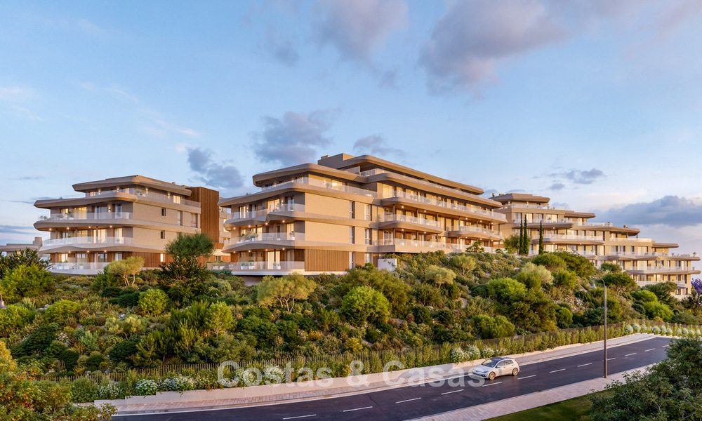 Apartamentos de lujo de nueva construcción con vistas panorámicas al mar en venta en La Cala de Mijas, Costa del Sol 804606