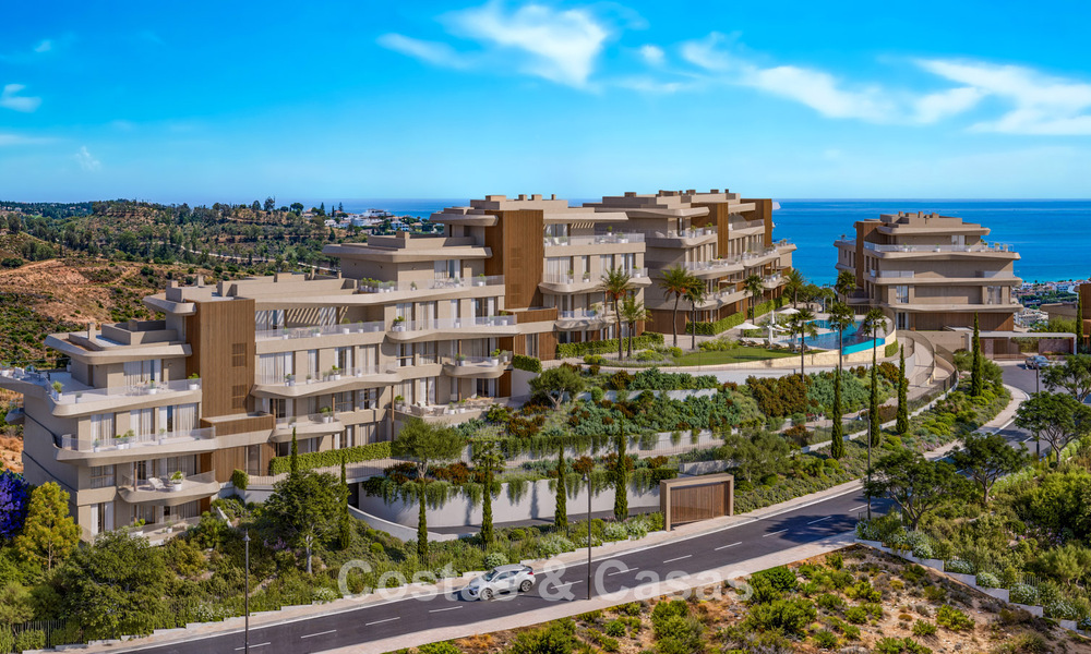 Apartamentos de lujo de nueva construcción con vistas panorámicas al mar en venta en La Cala de Mijas, Costa del Sol 804607