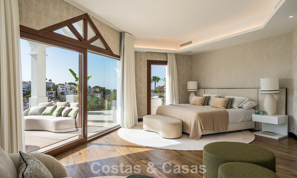 Villa de lujo de estilo mediterráneo contemporáneo en venta en una exclusiva comunidad cerrada en Marbella - Benahavís 805188
