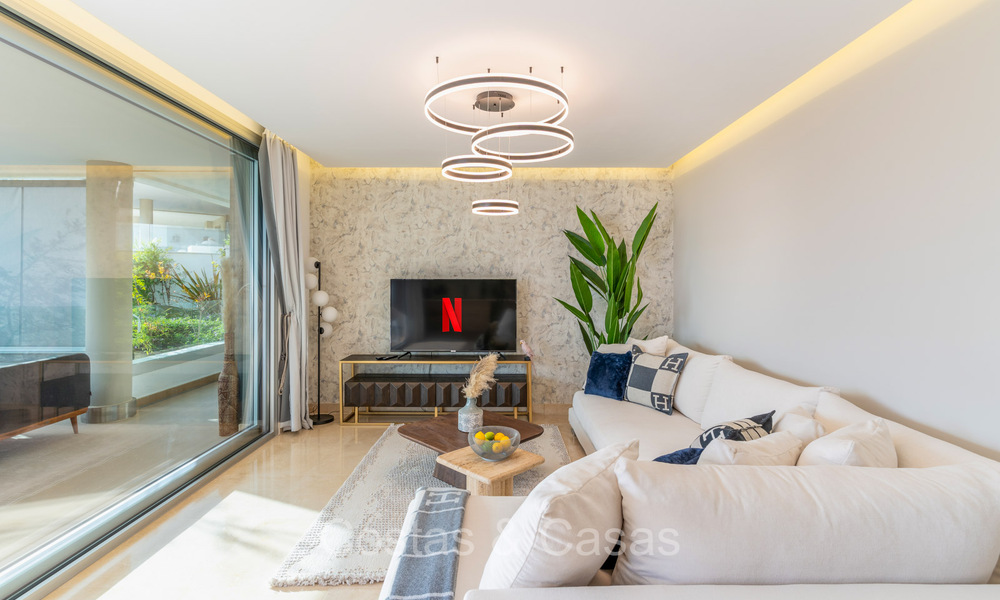 Modernos apartamentos de lujo en venta con vistas al mar en Botanic, una urbanización cerrada en Benahavís - Marbella 805496
