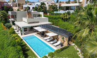 Villa moderna de lujo con vistas al mar en el Valle del Golf de Nueva Andalucía, Marbella 806054 