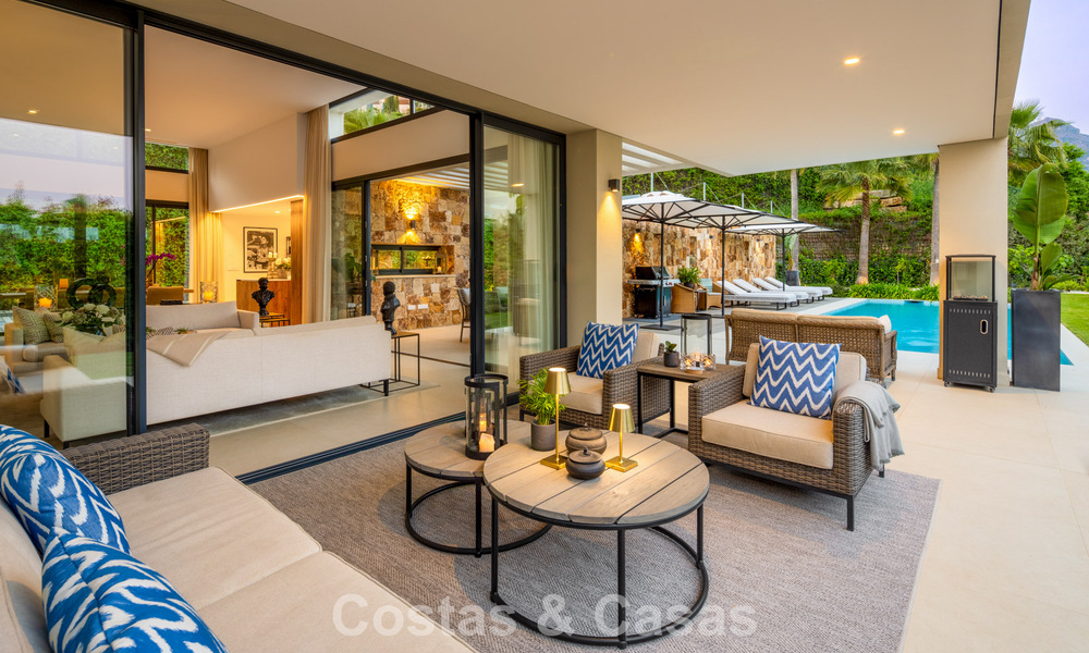 Villa moderna de lujo con vistas al mar en el Valle del Golf de Nueva Andalucía, Marbella 806057