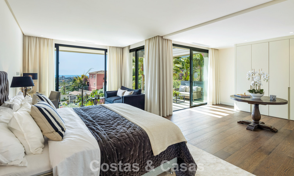 Villa moderna de lujo con vistas al mar en el Valle del Golf de Nueva Andalucía, Marbella 806079