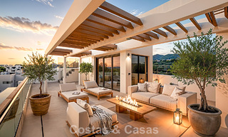 Ático dúplex moderno de lujo a estrenar con piscina privada y vistas al mar en primera línea de golf en Marbella Este 806380 