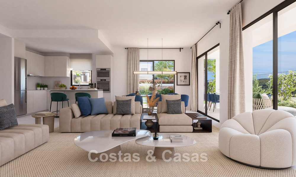 Villas adosadas de obra nueva en un entorno de golf en Estepona 806427