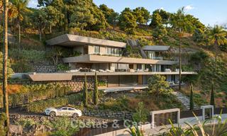 Villa de diseño vanguardista con espectaculares vistas al mar en venta en un exclusivo resort de golf en las colinas de Marbella - Benahavís 806651 