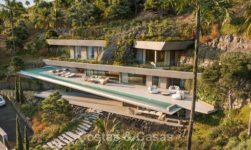 Villa de diseño vanguardista con espectaculares vistas al mar en venta en un exclusivo resort de golf en las colinas de Marbella - Benahavís 806652