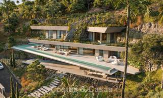 Villa de diseño vanguardista con espectaculares vistas al mar en venta en un exclusivo resort de golf en las colinas de Marbella - Benahavís 806652 