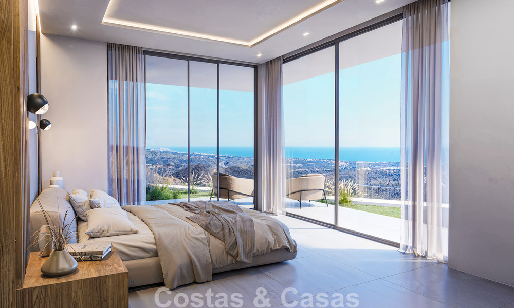Villa de diseño vanguardista con espectaculares vistas al mar en venta en un exclusivo resort de golf en las colinas de Marbella - Benahavís 806655