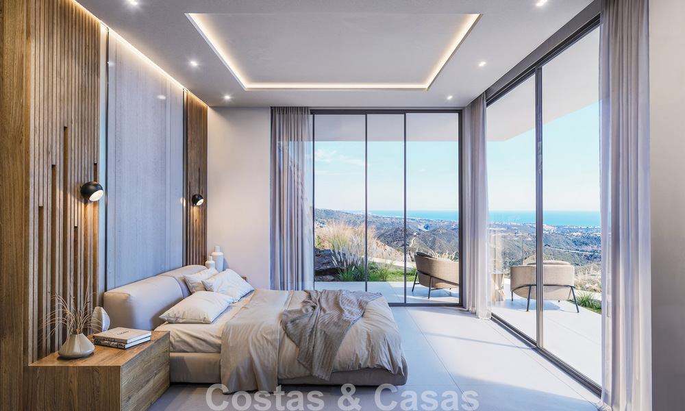 Villa de diseño vanguardista con espectaculares vistas al mar en venta en un exclusivo resort de golf en las colinas de Marbella - Benahavís 806656