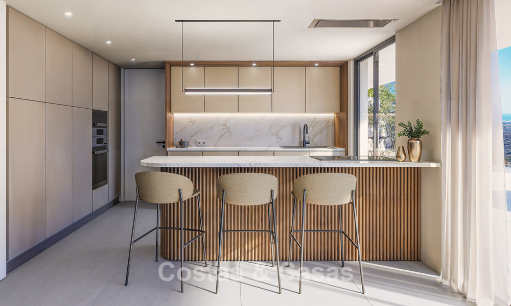 Villa de diseño vanguardista con espectaculares vistas al mar en venta en un exclusivo resort de golf en las colinas de Marbella - Benahavís 806659