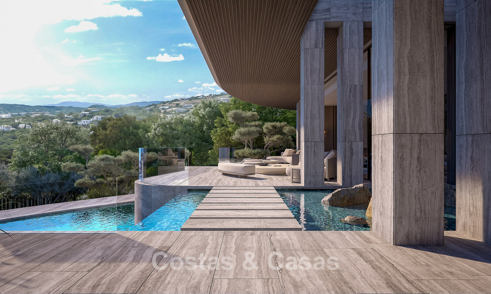 Villa de diseño vanguardista con impresionantes vistas al golf y al mar en venta en La Reserva, Sotogrande 806972