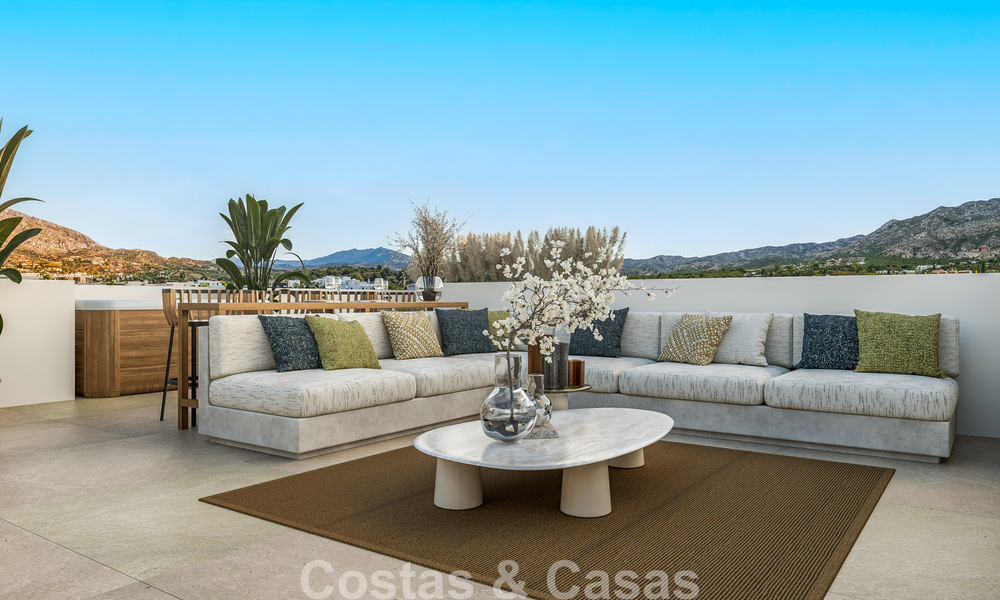 Villa contemporánea de nueva construcción en venta en el Valle del Golf de Nueva Andalucía, Marbella 806975