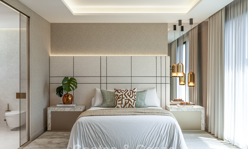 Villa contemporánea de nueva construcción en venta en el Valle del Golf de Nueva Andalucía, Marbella 806979