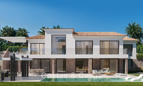 Villa contemporánea de nueva construcción en venta en el Valle del Golf de Nueva Andalucía, Marbella 806983