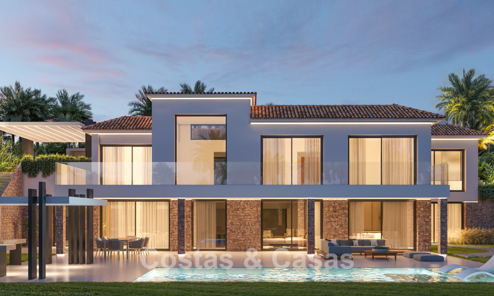 Villa contemporánea de nueva construcción en venta en el Valle del Golf de Nueva Andalucía, Marbella 806987