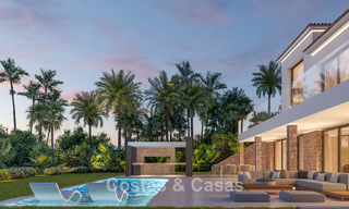 Villa contemporánea de nueva construcción en venta en el Valle del Golf de Nueva Andalucía, Marbella 806988 