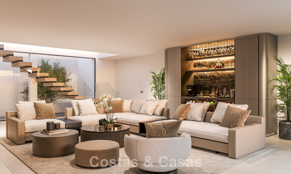 Villa contemporánea de nueva construcción en venta en el Valle del Golf de Nueva Andalucía, Marbella 806991