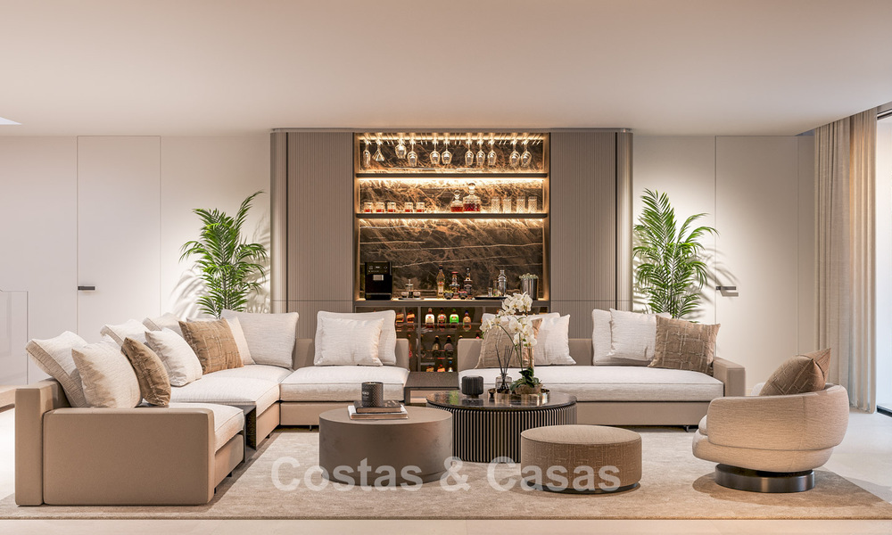 Villa contemporánea de nueva construcción en venta en el Valle del Golf de Nueva Andalucía, Marbella 806992