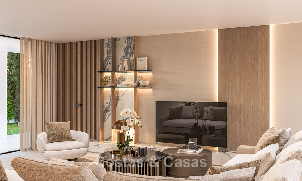 Villa contemporánea de nueva construcción en venta en el Valle del Golf de Nueva Andalucía, Marbella 806993