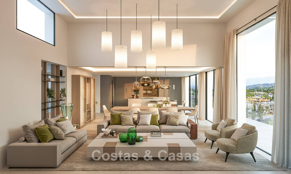 Villa contemporánea de nueva construcción en venta en el Valle del Golf de Nueva Andalucía, Marbella 806997
