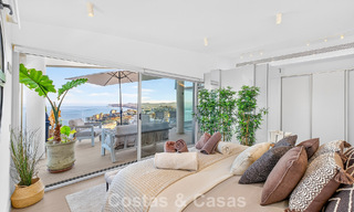 Exclusivo ático esquinero con vistas panorámicas al mar en venta en El Higueron, Benalmádena, Costa del Sol 807408 