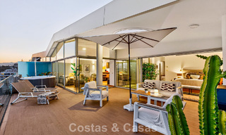 Exclusivo ático esquinero con vistas panorámicas al mar en venta en El Higueron, Benalmádena, Costa del Sol 807427 